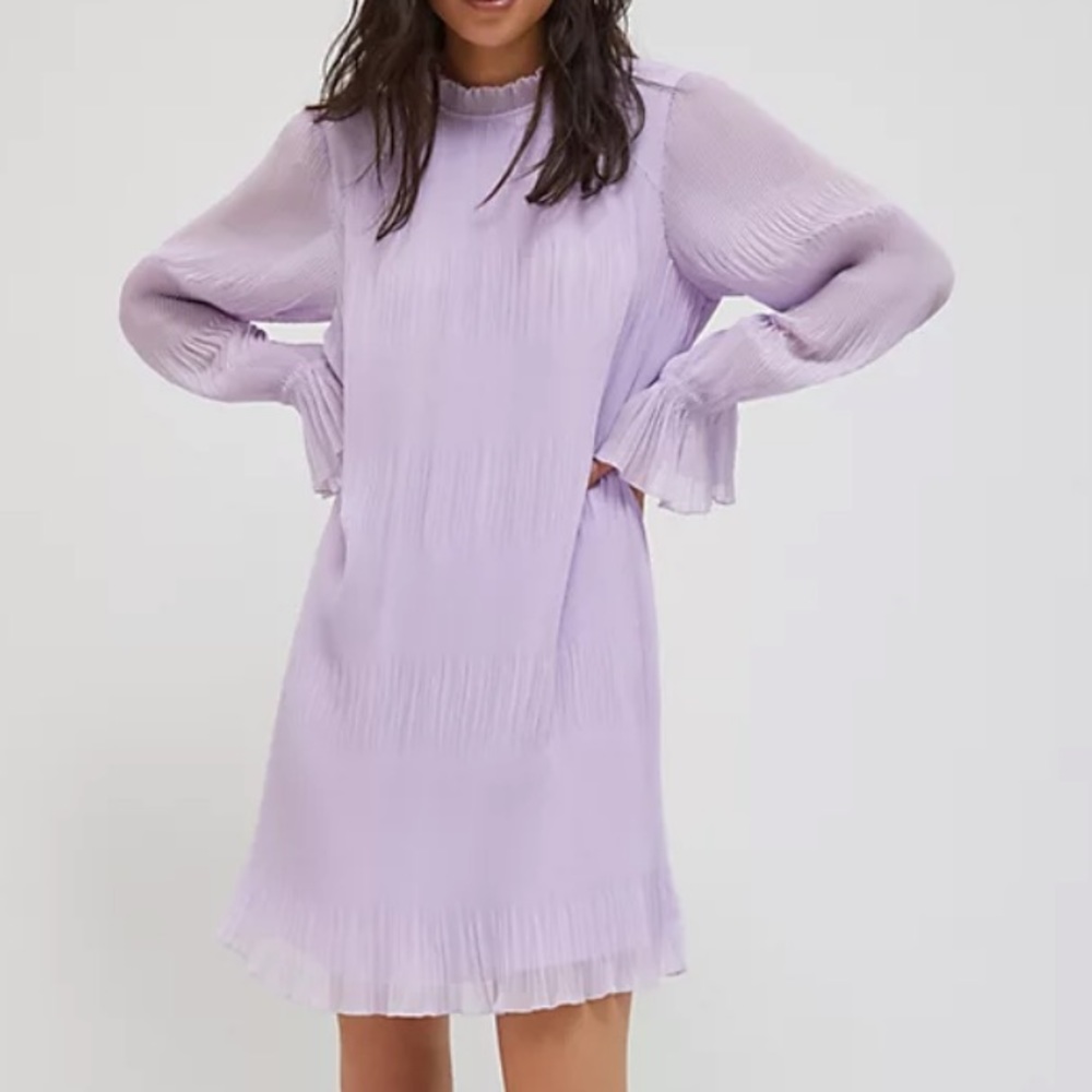Anthro Monika Plisse Dress